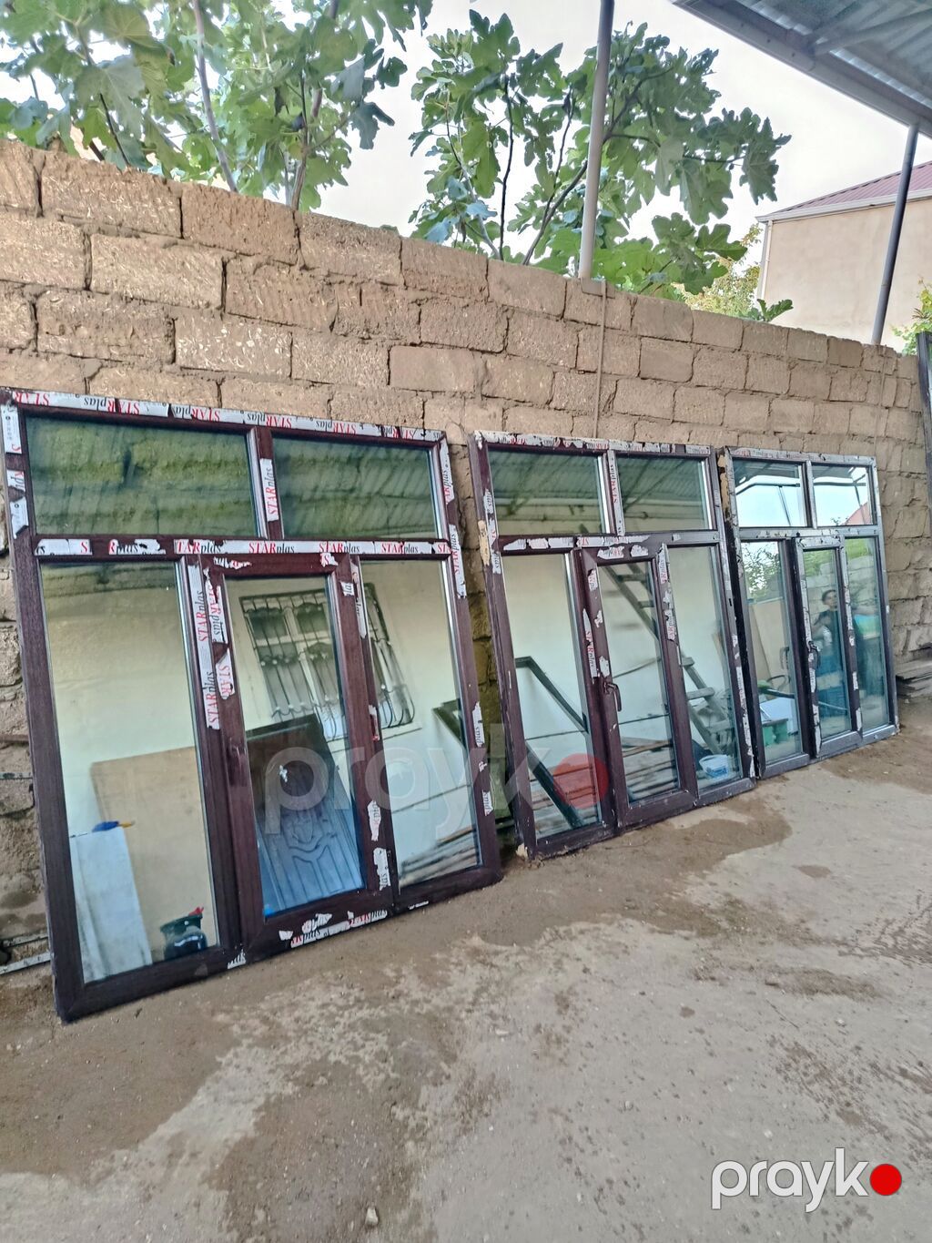 Plastik pencere 3eded eyni ölçüdə, köyü mese karicniv şüşə qalın — Pəncərələr, qapılar, balkonlar, Bakı (2)