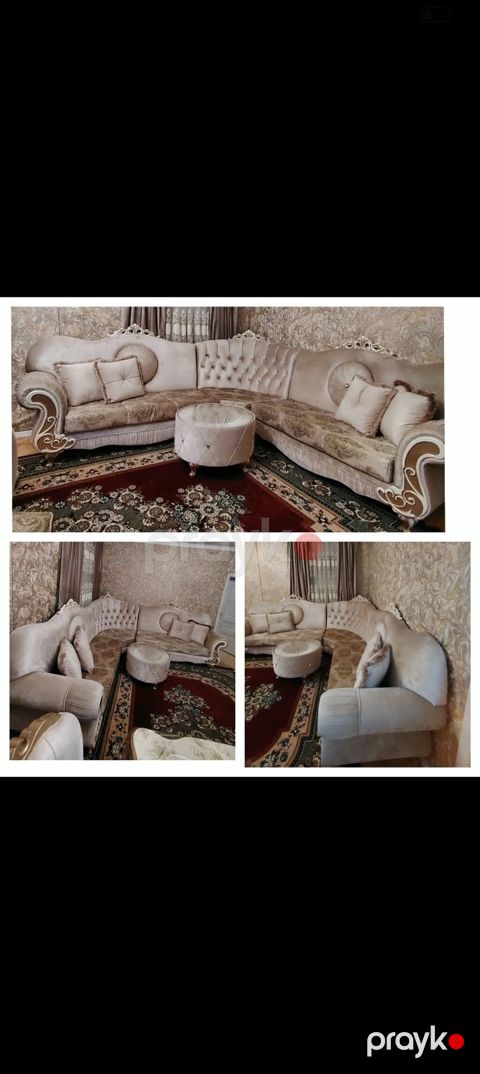 Klassik üslubda dəst mebellər 1) Qonaq otağı üçün künc divan dəsti — Bakı