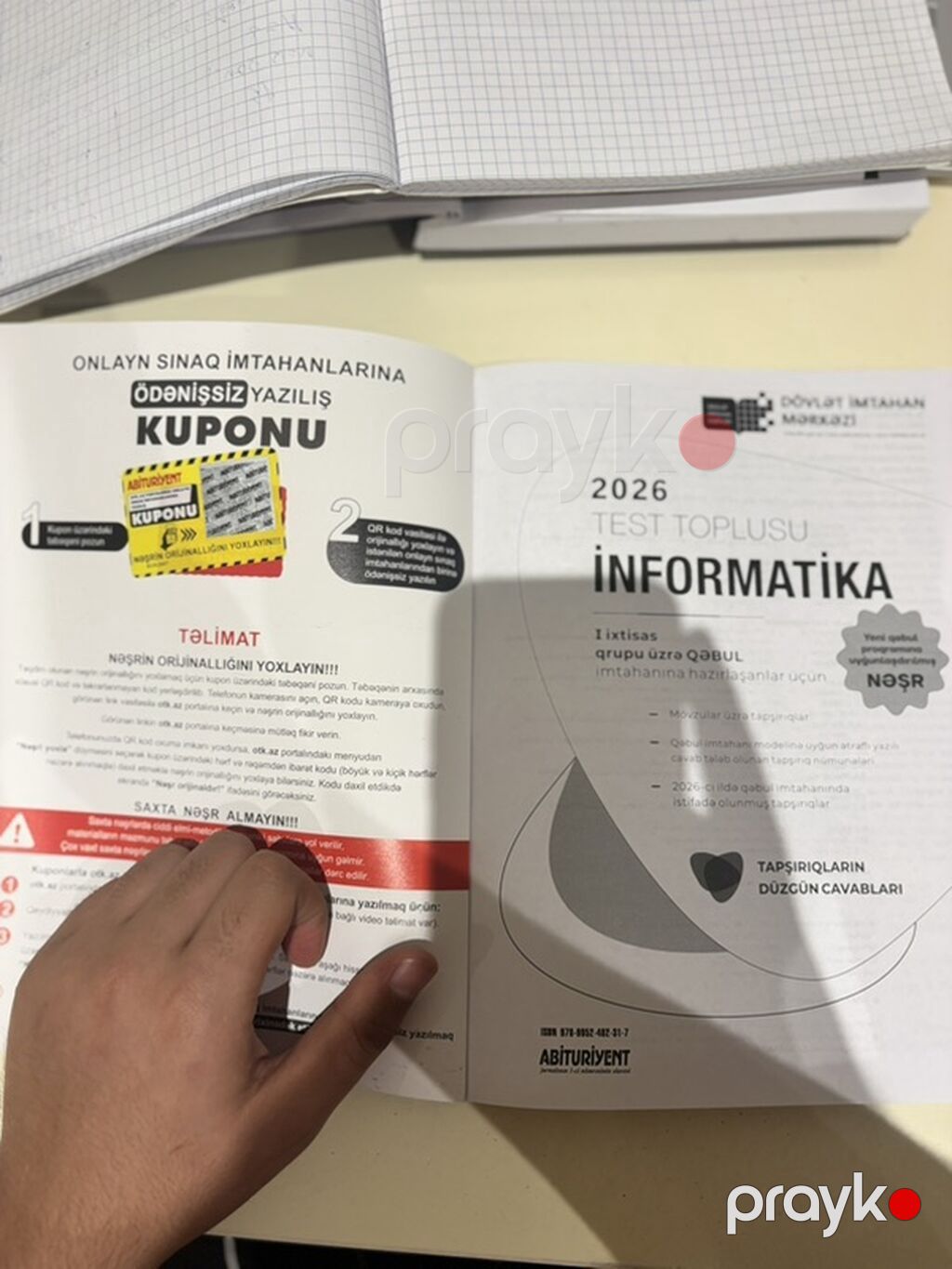 Heç açılmıyıb Məhsul: “İnformatika – 2026 Test Toplusu” (Dövlət — Kitablar, Bakı (3)