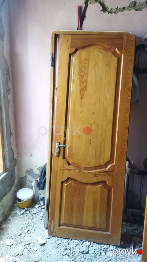 Taxta iç otaq qapısı - Material: təbii ağac (şüşəsiz), dekorativ — Masazır