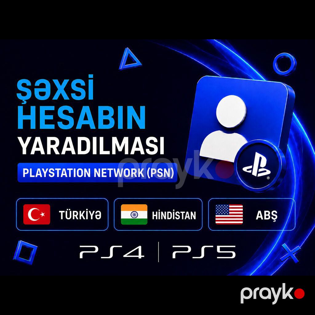 PlayStation Network (PSN) şəxsi hesabının yaradılması PS4 və PS5 — Aksesuarlar, Bakı