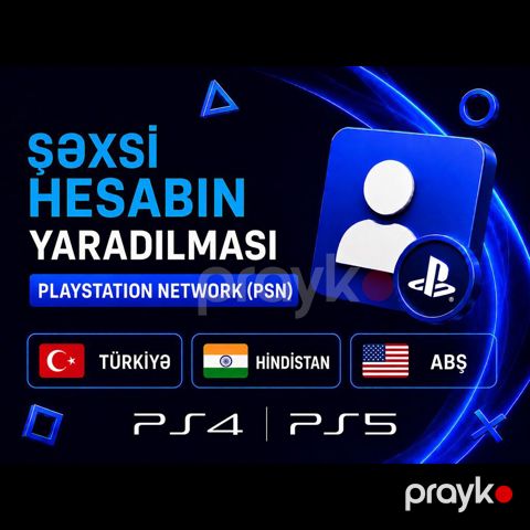 PlayStation Network (PSN) şəxsi hesabının yaradılması PS4 və PS5 — Bakı