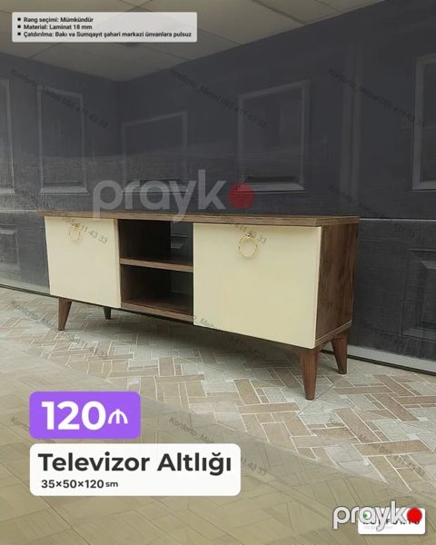 Televizor altlığı Ölçü: 35×50×120 sm Material: 18 mm laminat Rəng — Bakı