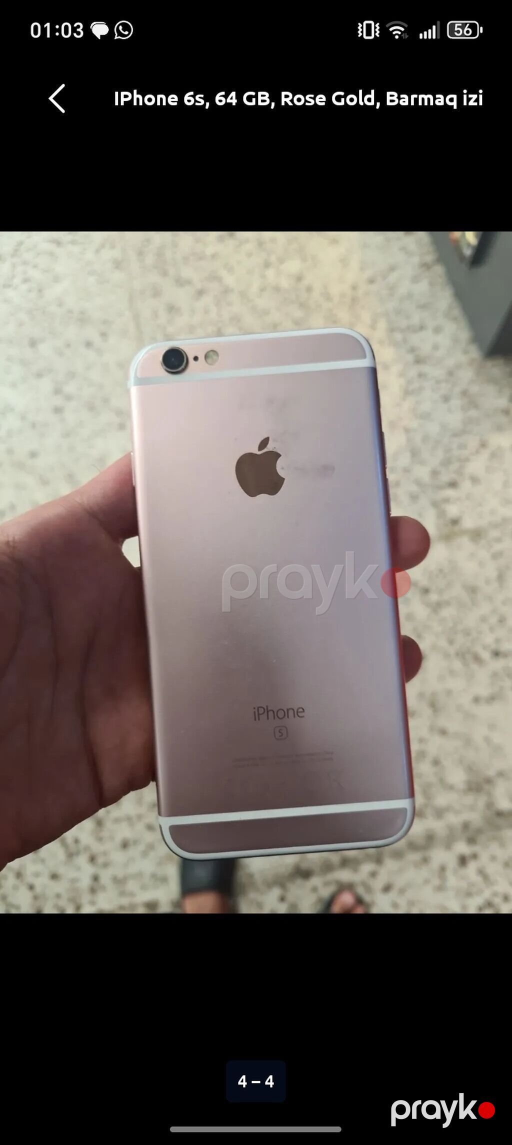 IPhone 6s, 64 GB, Rose Gold, Barmaq izi — Apple iPhone, Sumqayıt (2)