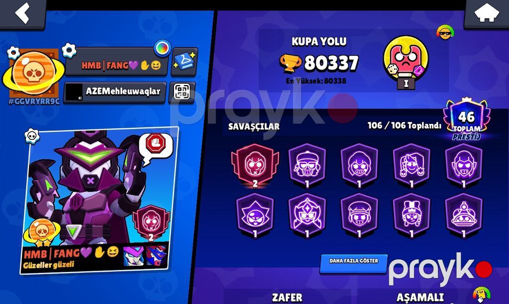 Brawl Stars hesabı – yüksək səviyyəli və tam kolleksiya - Kupa sayı — Digər, Bakı (4)