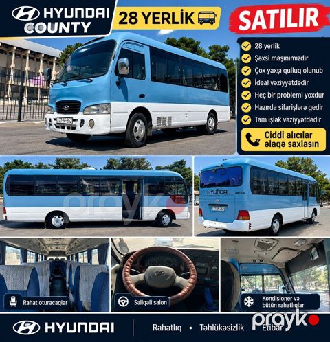 Hyundai County (County Deluxe) – 28 yerlik sərnişin avtobusu — Sumqayıt