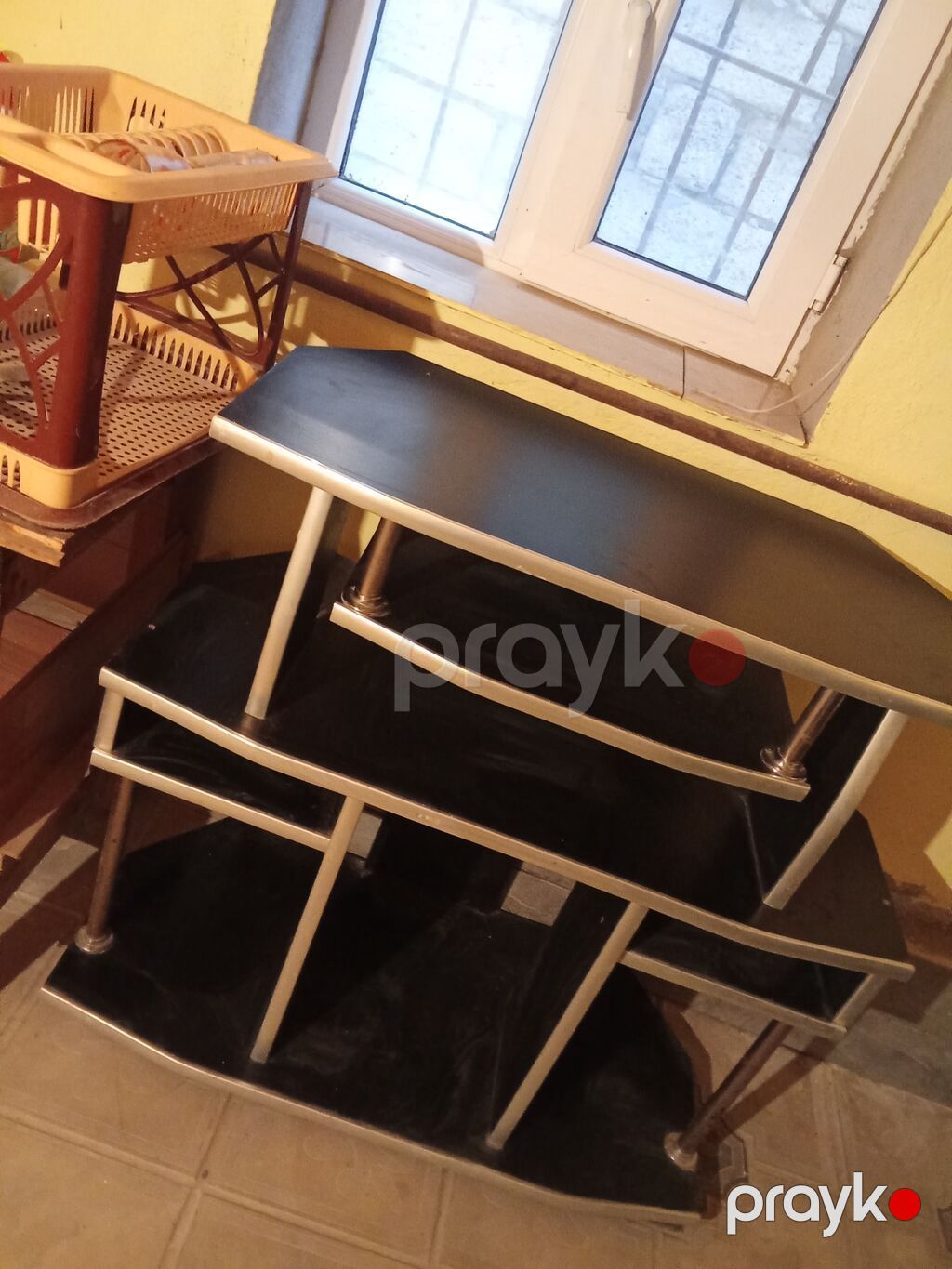 İşlənmiş, Düz TV altlığı, Polkalı, Laminat — Televizor altlıqları və standlar, Saray (6)