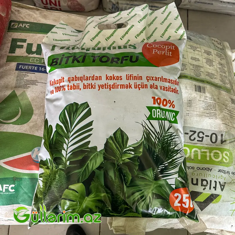 Fitoqumus Bitki Torfu (Cocopeat + Perlit) - 25L — Bakı