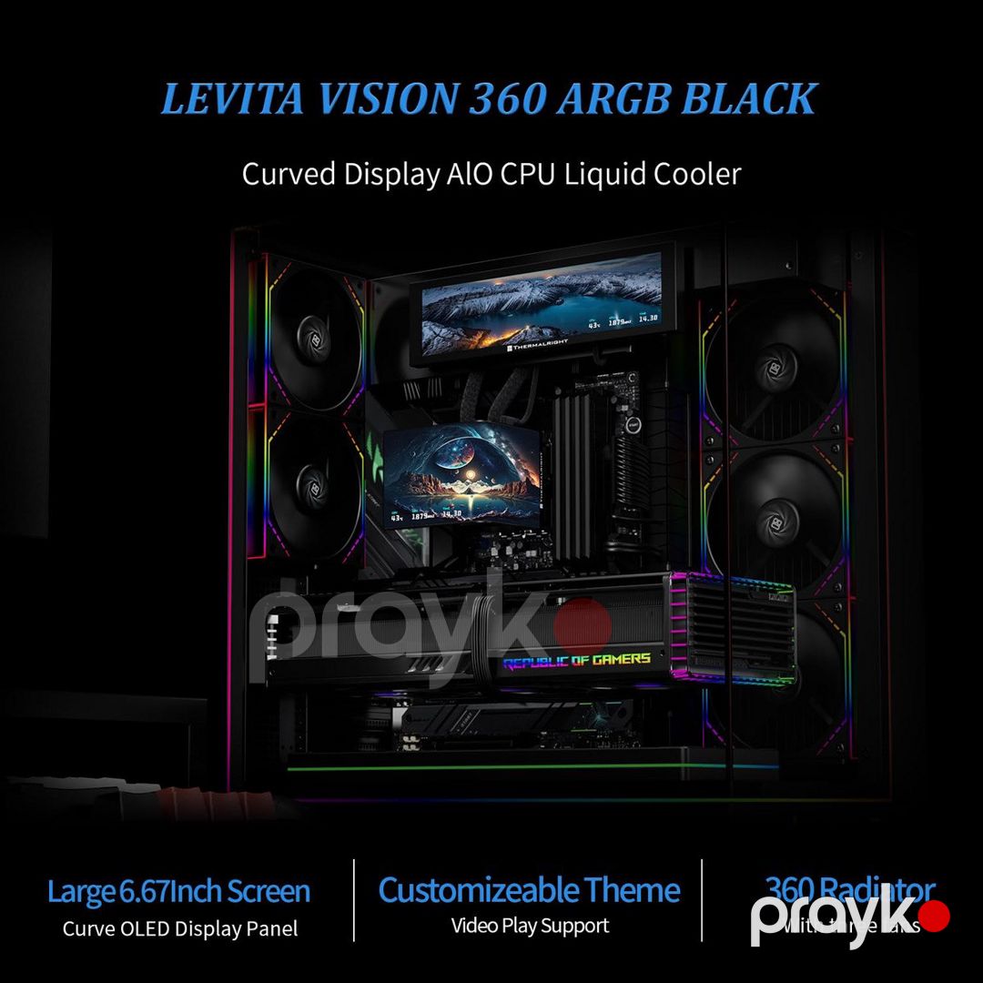 Mayə soyutma "ThermalRight Levita Vision 360 UB Argb Black" — Kompüterlər və noutbuklar, Bakı (6)