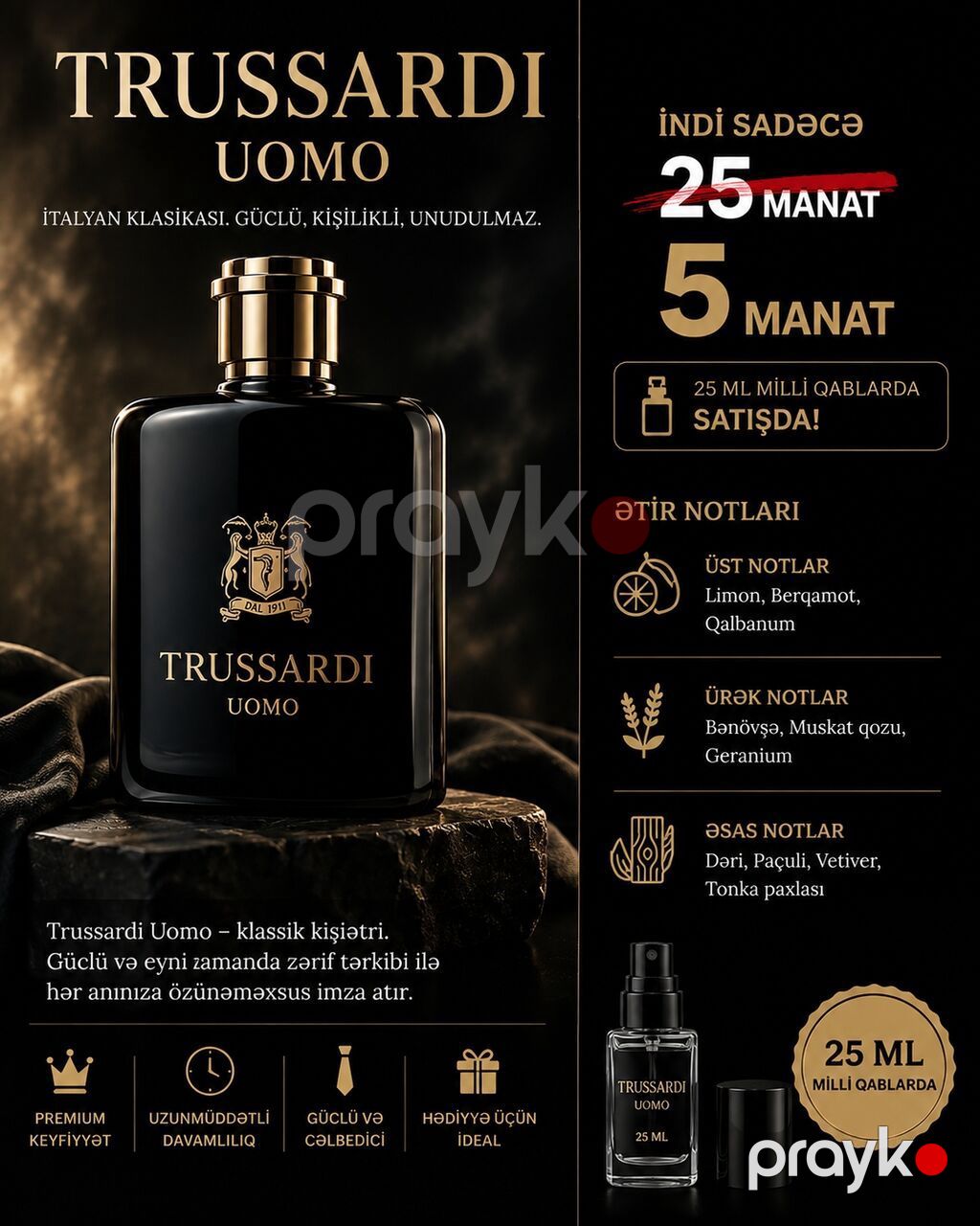 Premium ətirlər – 25 ml milli qablarda 1) Tom Ford Black Orchid – Eau — Ətir, Bakı (4)