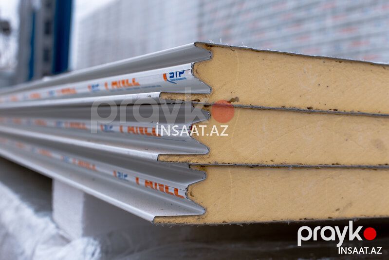 100 mm Pur sendviç panel – güclü istilik izolyasiyası — Tikinti blokları, kərpic və panellər, Bakı (4)