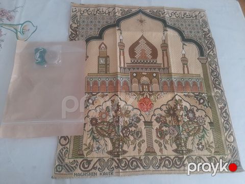 Məscid naxışlı dekorativ toxuma dəsti Namaz xalcasi Möhür tesbeh — Bakı