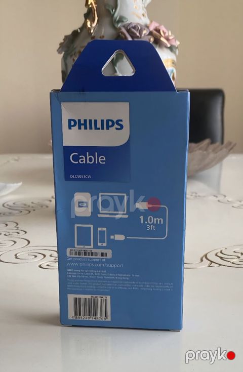 Orginal Phillips Type-C / USB 1 metrelik kabel (Şnur) Telefonlar — Bakı