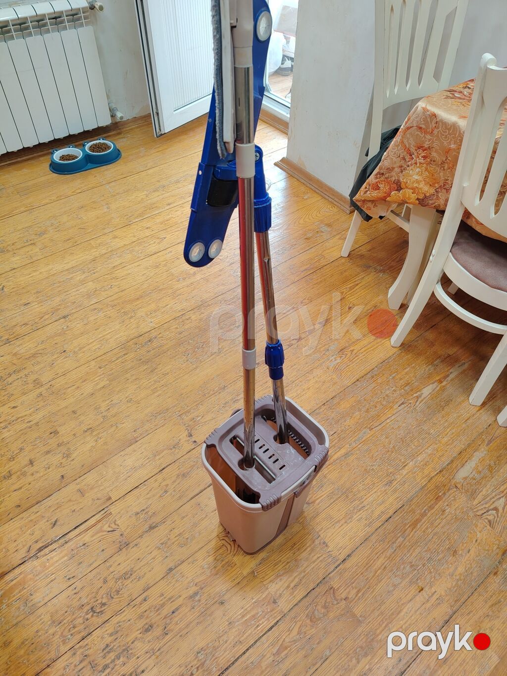 Yastı mop və iki bölməli vedrə dəsti - Dəst: yastı mikrofiber mop + — Təmizlik üçün alətlər, Masazır (6)