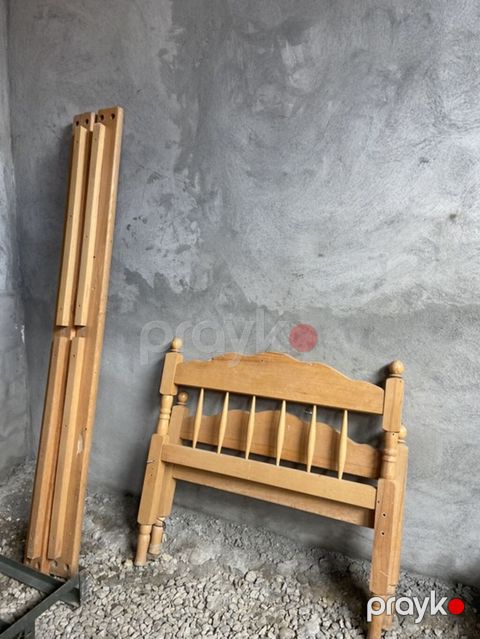 Taxta çarpayı karkası və detallar - Material: tam ağac (taxta) — Gəncə