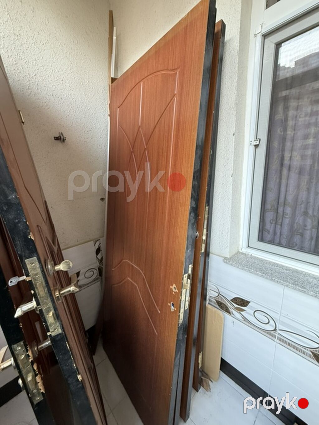 Yataq otağı üçün İşlənmiş Otaq qapısı 90x220 sm Naliçnik ilə, Ünvandan götürmə — Pəncərələr, qapılar, balkonlar, Bakı (2)