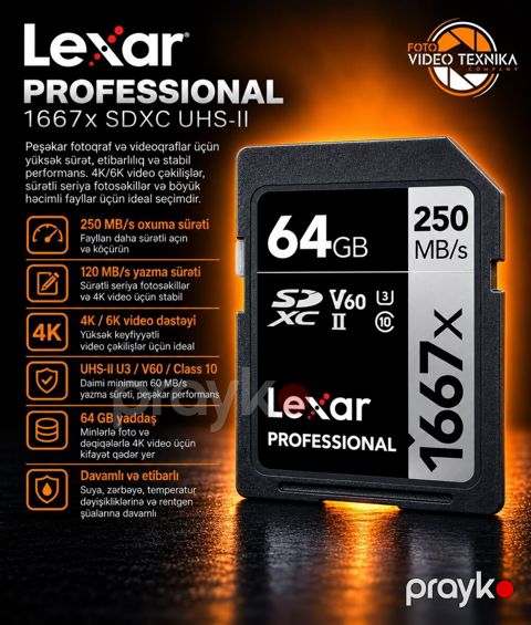 Lexar Professional 1667x 64GB — Bakı