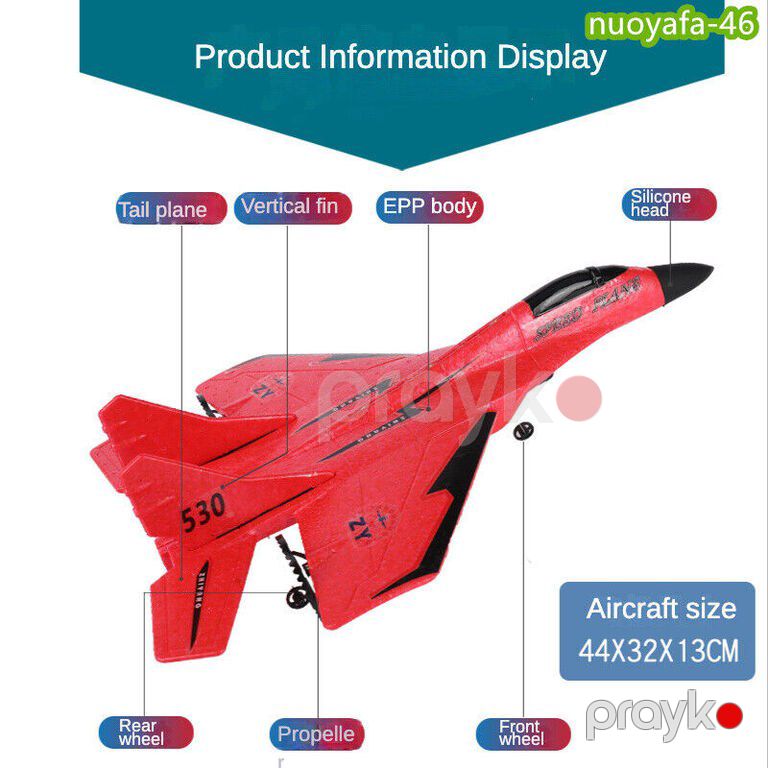 Uzaqdan idarəetmə qırıcı təyyarə planer EPP köpük təyyarə oyuncağı "RC ZY-530 2.4G" — Oyuncaqlar, Bakı (10)