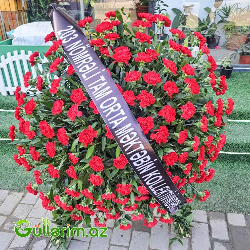 Qərənfil gül çələngi (Əkili-Gul celengi) — Bakı