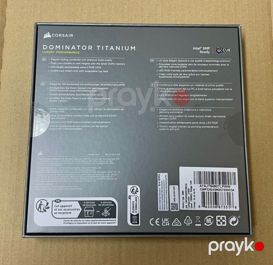 Corsair Domınator Titanium DDR5 32GB (2×16GB) 7200 — Kompüterlər və noutbuklar, Bakı (2)
