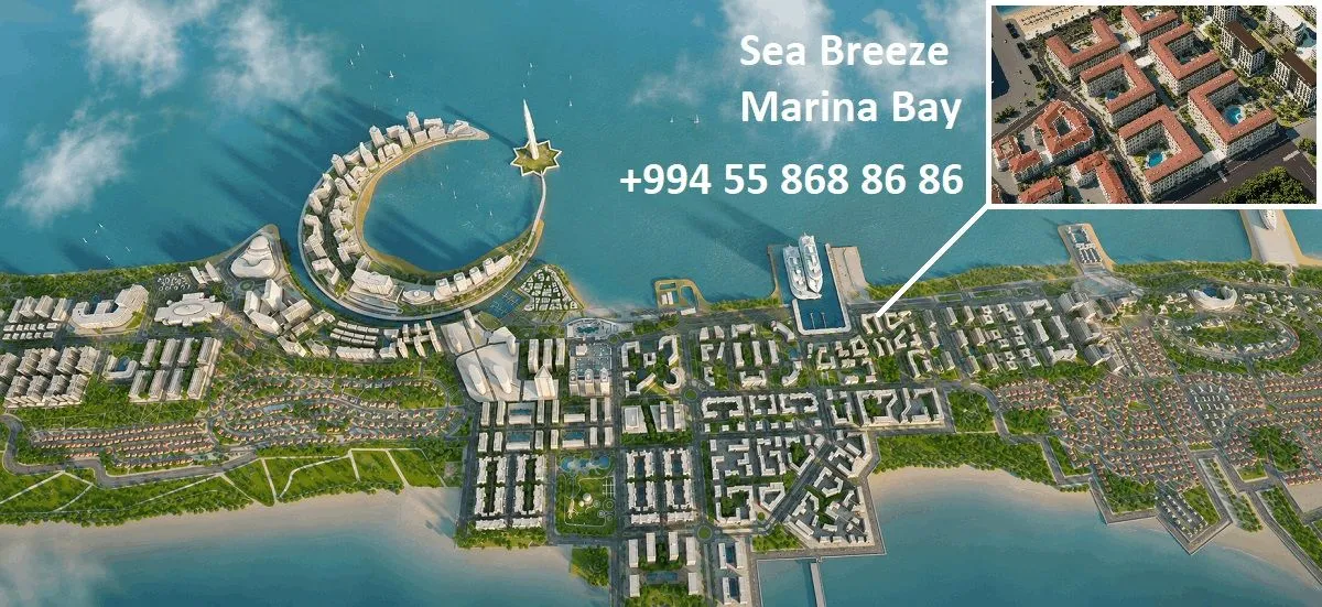 Sea Breeze, 1 otaqlı Yeni tikili satılır - 43.8 m², 7/9 mərtəbə — Mənzil, Bakı (2)