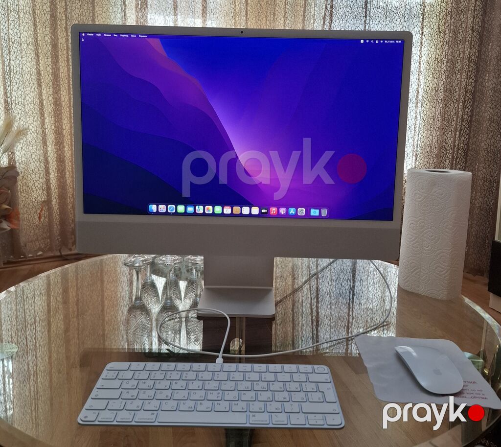 Apple iMac 24" M1 (8/256GB, 4 port, Touch ID) / İdeal vəziyyətdə — Masaüstü kompüterlər, Digah (2)