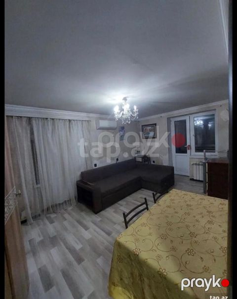 Kirayə verilir: 2 otaqlı, əşyalı mənzil - Plan: zal + yataq otağı — Bakı