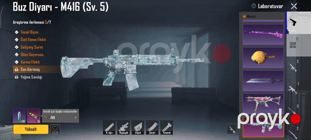 Pubg Mobile hesabı – elit kolleksiyalı və laboratoriya silahı - UID — Şəxsi əşyalar, Masazır (2)