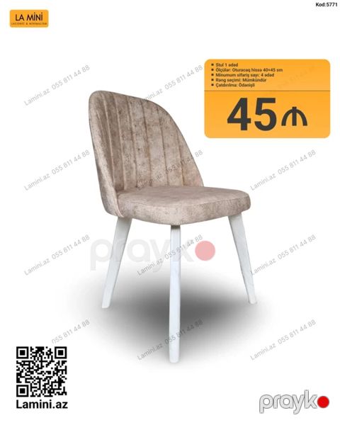La Mini – Yumşaq oturacaqlı stul - Model kodu: 5771 - Miqdar: 1 ədəd — Bakı