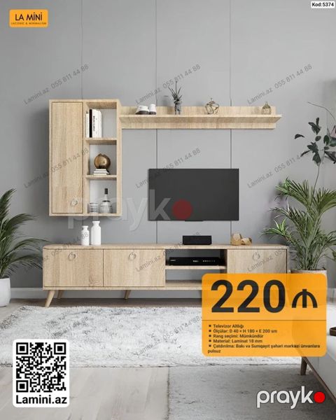 TV altlığı dəsti – La Mini (Kod: 5374) - Təyinat: Televizor altlığı — Bakı