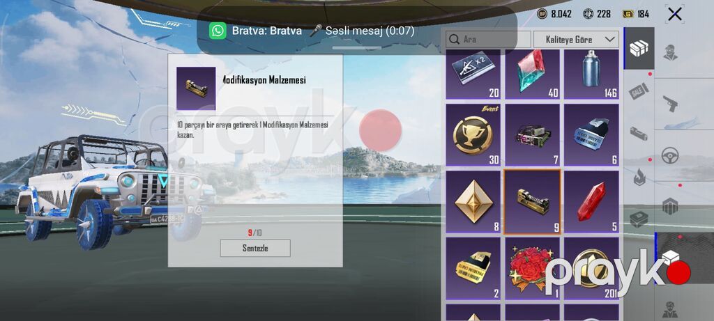 Pubg Mobile hesabı – elit kolleksiyalı və laboratoriya silahı - UID — Şəxsi əşyalar, Masazır (7)