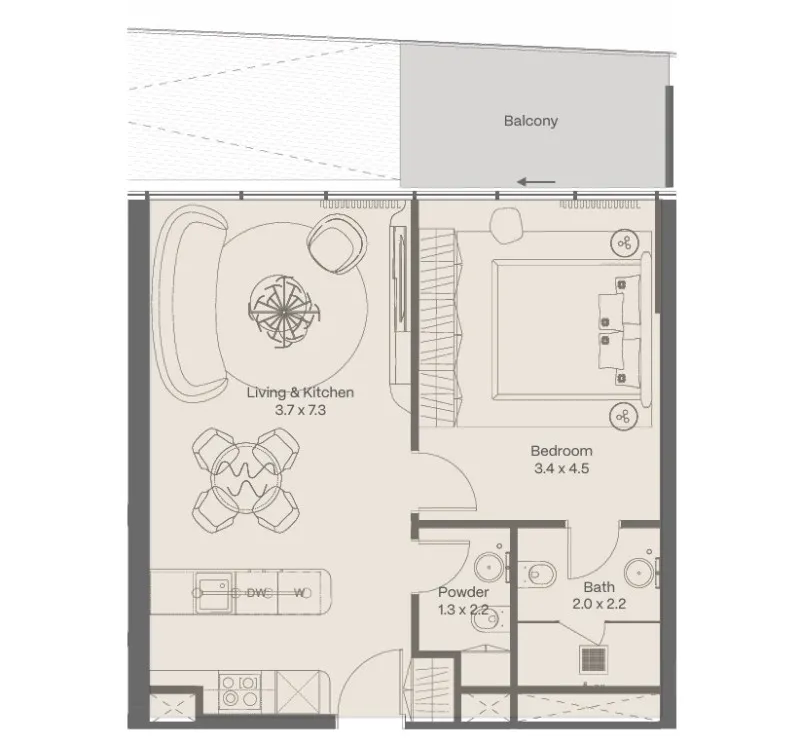 Nardaran, 2 otaqlı Yeni tikili satılır - 67 m², 24/28 mərtəbə — Mənzil, Bakı (5)
