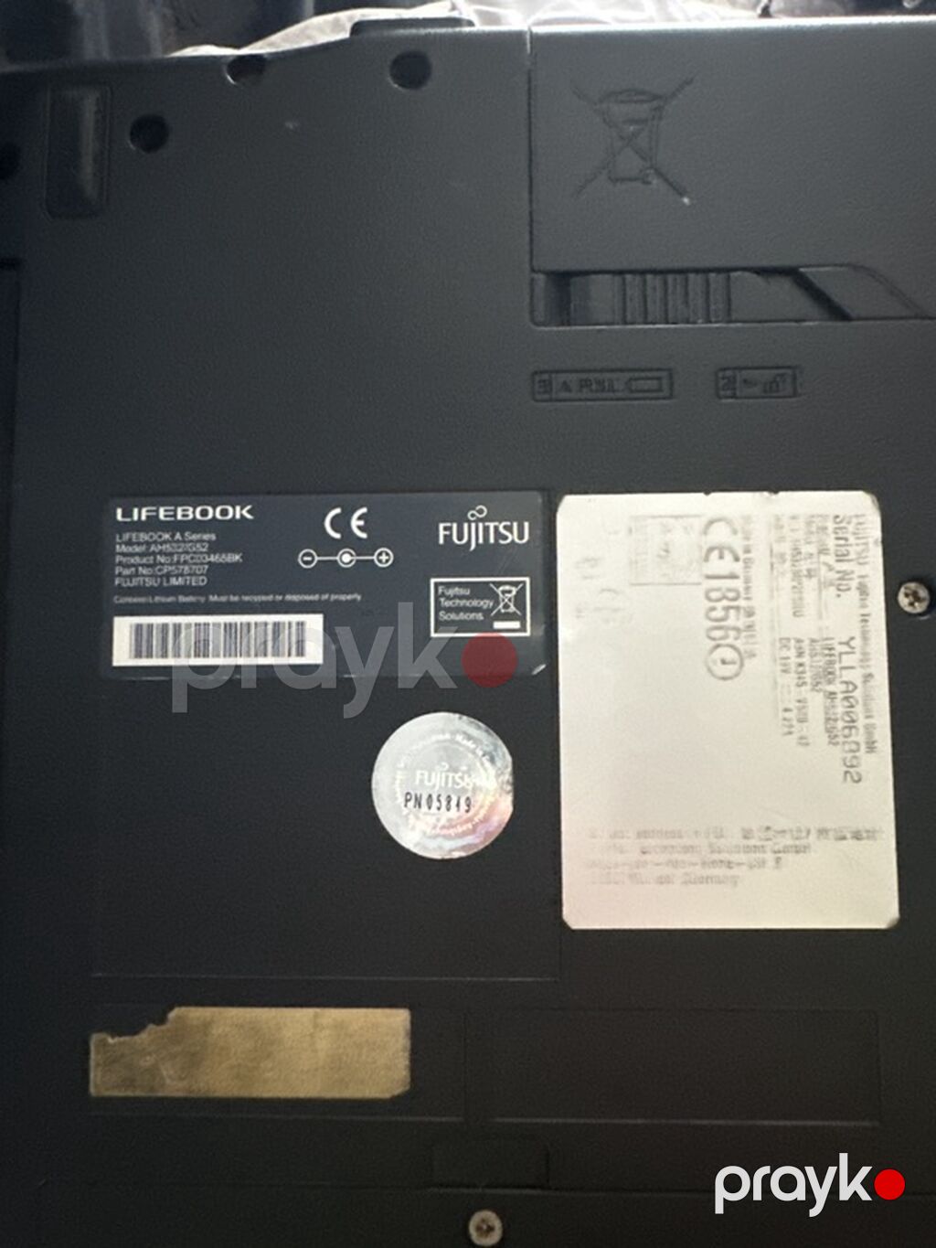 Fujitsu Lifebook A Seriyası noutbuk Model: AH532/G52 (etiketdə — Digər notbuklar, Pirəkəşkül (3)