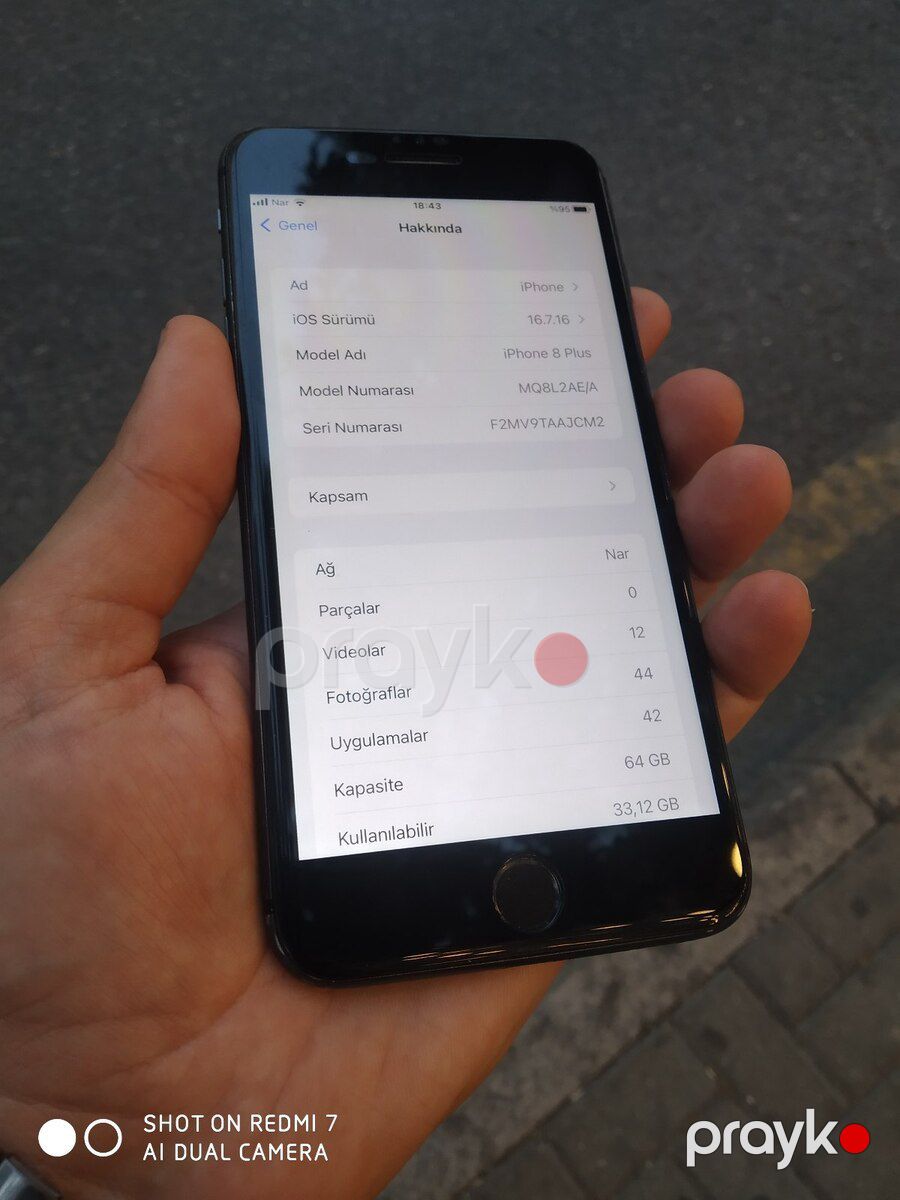 Apple iPhone 8 Plus Space Gray 64GB — Smartfonlar, Bakı (4)