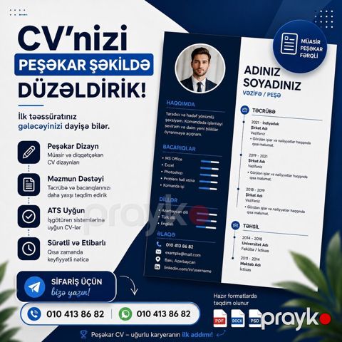 Peşəkar CV hazırlama xidməti - Müasir və diqqətçəkən dizaynlar — Digah