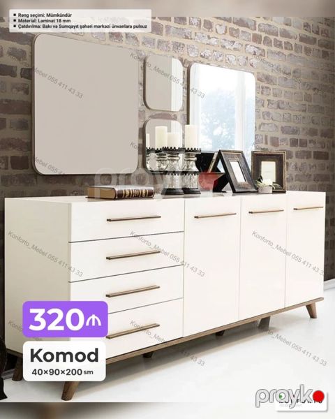 Komod – 40×90×200 sm Material: 18 mm laminat Rəng seçimi — Bakı