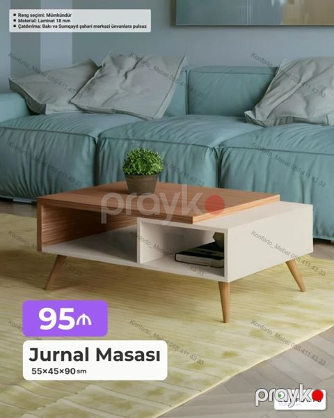 Jurnal masası – müasir dizayn - Ölçü: 55 45 90 sm - Material: 18 — Bakı