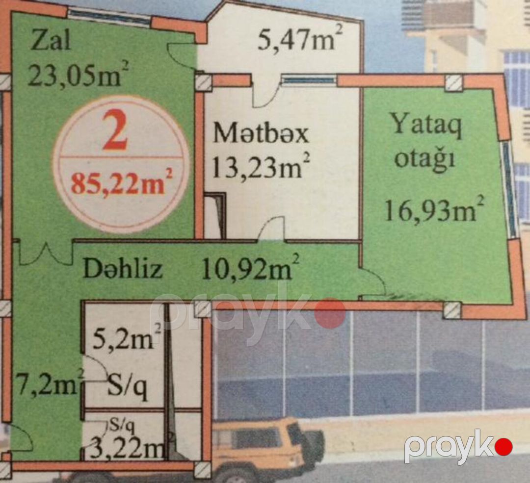 Satılır 2 otaqlı yeni tikili 95 m² — Mənzil, Bakı (2)