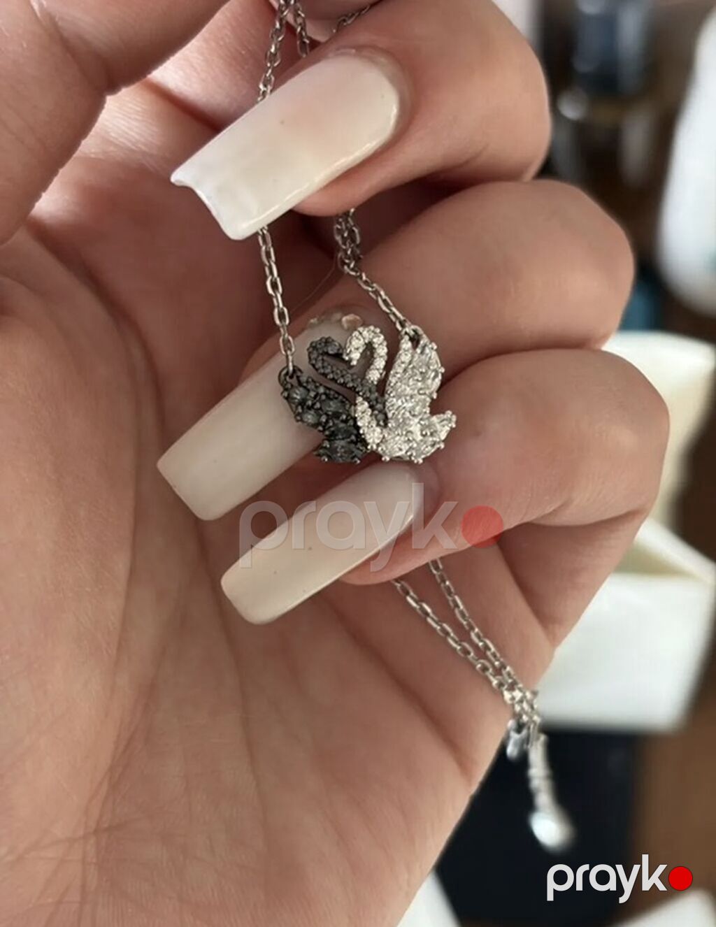 Swarovski kolyesi – “Swan” pendentli, orijinal - Brend: Swarovski — Qolye və zəncir, Masazır (3)