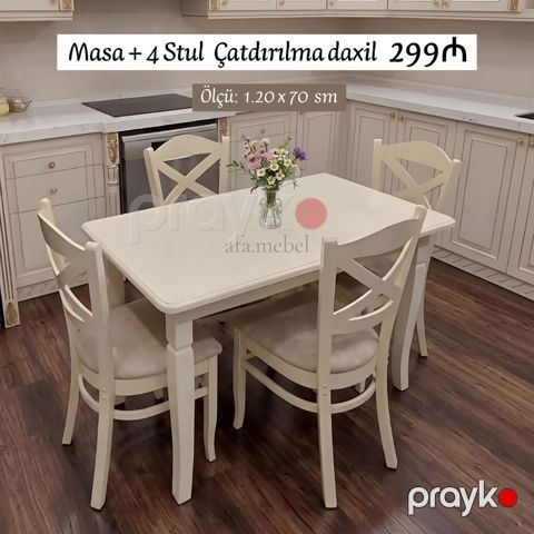 Yeni və Sifarislə Masa dəsti 299_azn Ölçü 1.20/70 Rəng secimi var — Bakı