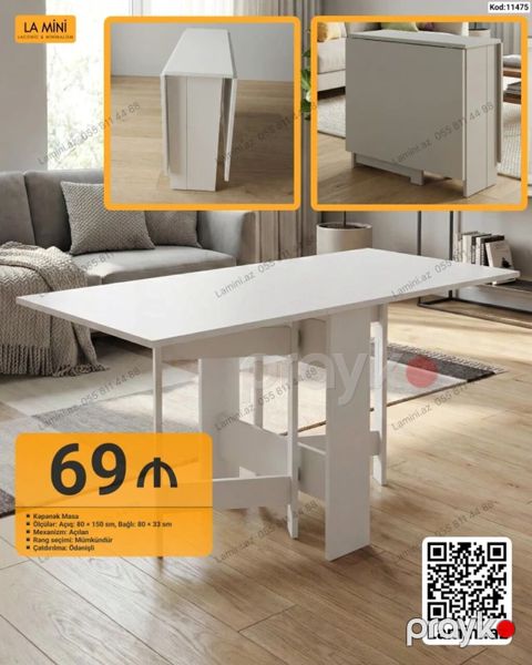 Qatlanıb-açılan masa – La Mini (Kod: 11475) - Mexanizm — Bakı