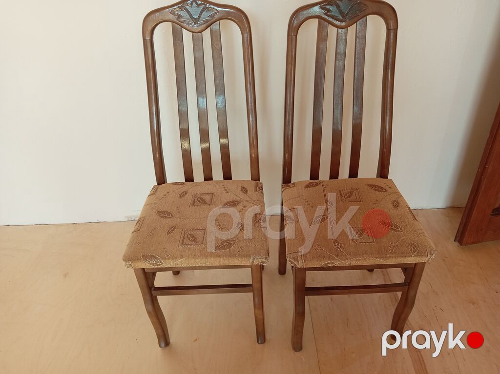 Qonaq otağı üçün, İşlənmiş, Açılan, Oval masa, 6 stul — Masalar və stullar, Bakı (2)