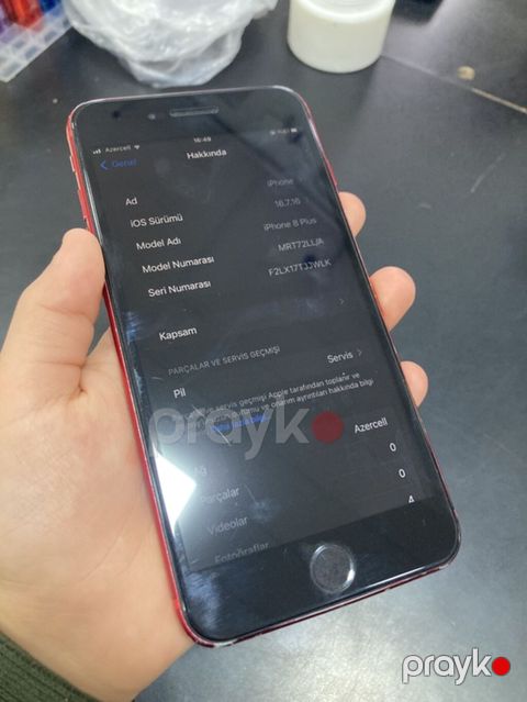 IPhone 8 Plus, Qırmızı, Barmaq izi — Xaçmaz
