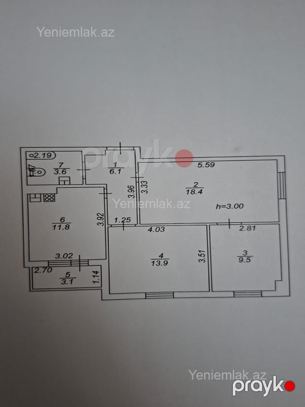Satılır 3 otaqlı Bina evi menzil (Yeni tikili), 66.5 m², 9-cu mikrorayon — Mənzil, Sumqayıt (4)