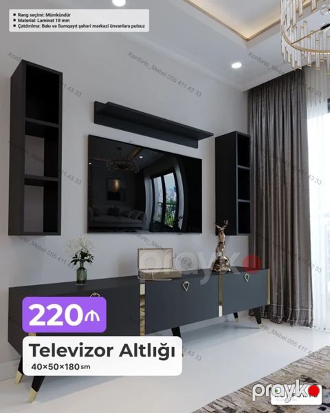 Məhsul: Televizor altlığı dəsti Ölçü: 40 50 180 sm — Bakı