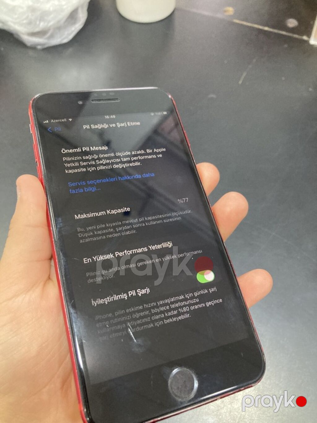 IPhone 8 Plus, Qırmızı, Barmaq izi — Apple iPhone, Xaçmaz (5)