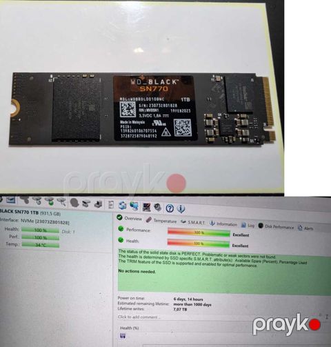 Wd_black SN770 1TB Gen 4 m.2 NVMe SSD WDBBDL0010BNC — Bakı