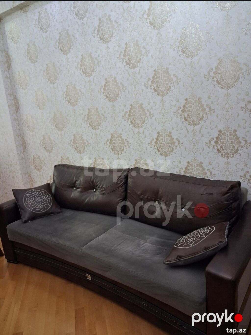 Qonaq otağı üçün rahat üçyerdlik divan - Rəng: tünd qəhvəyi (dəri — Divanlər, Bakı (2)