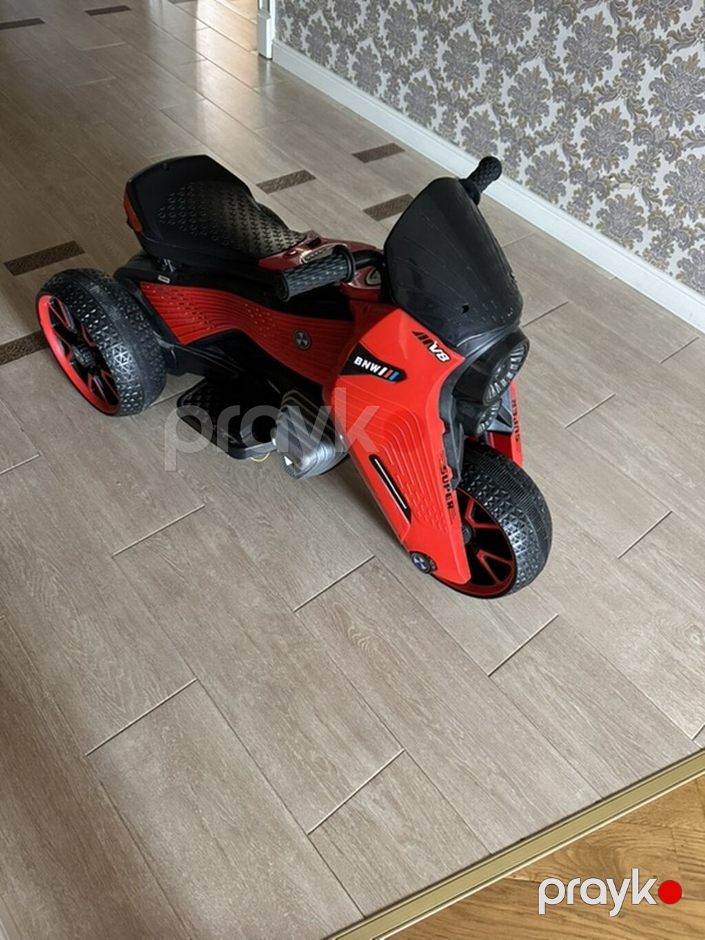 Uşaq üçün elektrikli üçtəkər motosiklet (qırmızı) - Dizayn: idman — Uşaq avtomobilləri, Bakı (2)