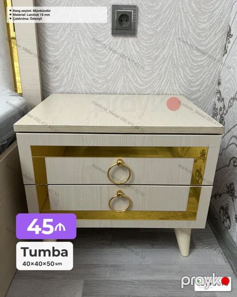 Tumba – 40×40×50 sm - İki çekmecəli komod/tumba - Material: 18 mm — Bakı